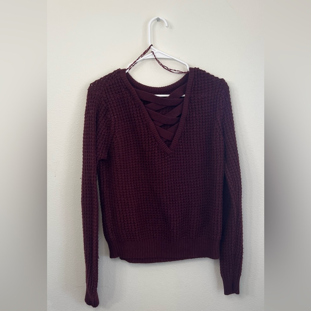 2- Rue21 Red Cowl & Turtleneck Sweaters
